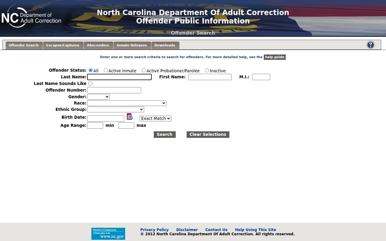 Monroe residents directory North Carolina offender search